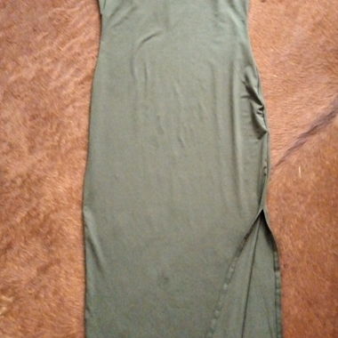 Green Stretch Slip Dress