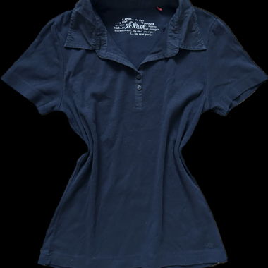 s.Oliver Black Polo Shirt