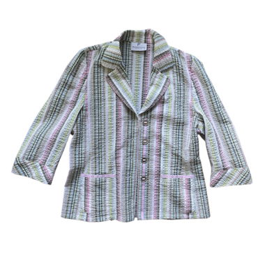 y2k striped blazer