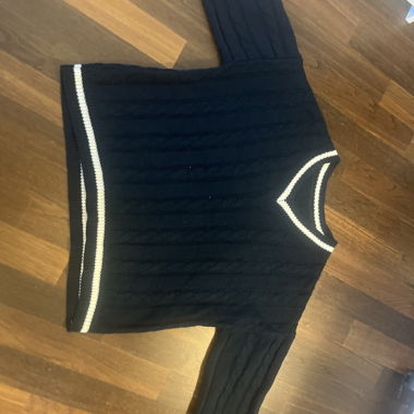 Pull en maille bleu