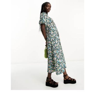 Blumenkleid in Midi-Länge