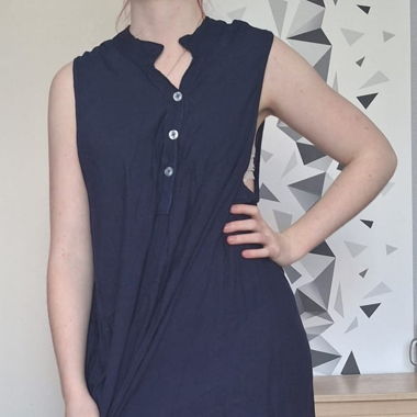 Abito senza maniche blu navy