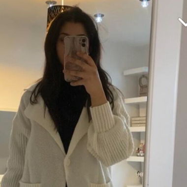 Aprikosenfarbe Cardigan Elegant