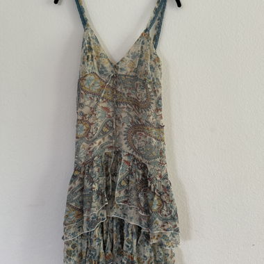 Robe en soie à motif cachemire
