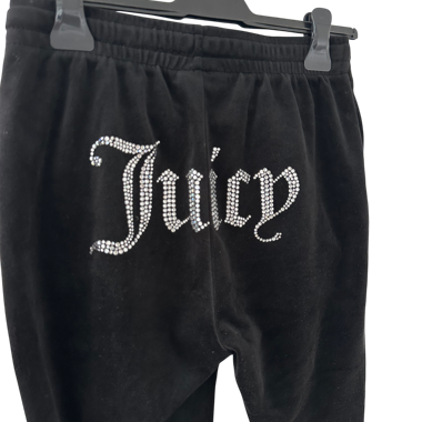Pantalon de jogging en velours noir Juicy Couture