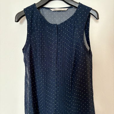 Chemisier bleu à pois
