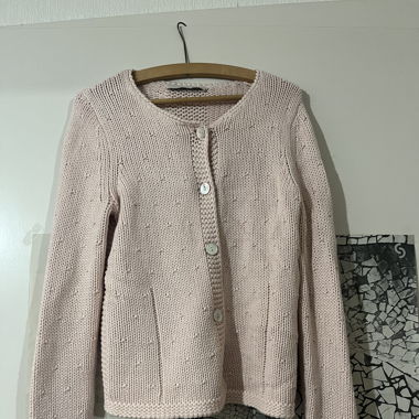 Pink knitted cardigan