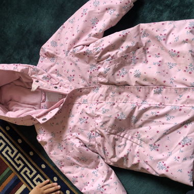 Manor Baby pink floral winter jacket 104