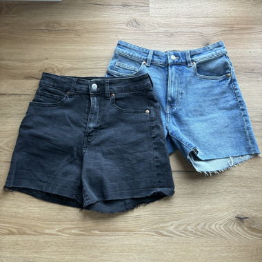 Duo di pantaloncini in jeans