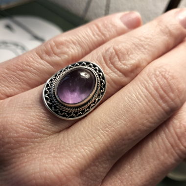 Silberring mit Amethyst