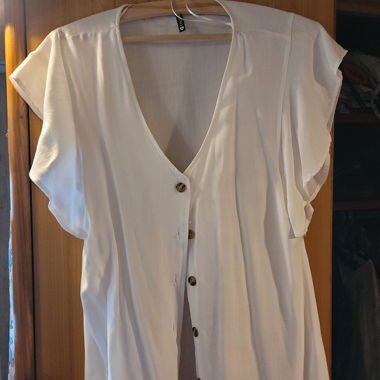 Blouse blanche à manches courtes