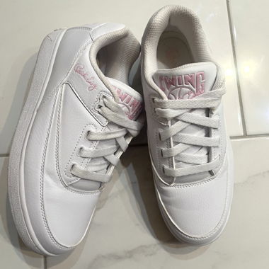 EWING 33 LOW PU - Sneaker basse white/coral blush