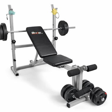 Hantelbank mit Beinstrecker