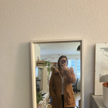 Manteau Zara femme XS marron avec capuche