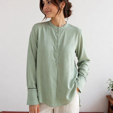 Coster Copenhagen Bluse salbeigrün Grösse 34