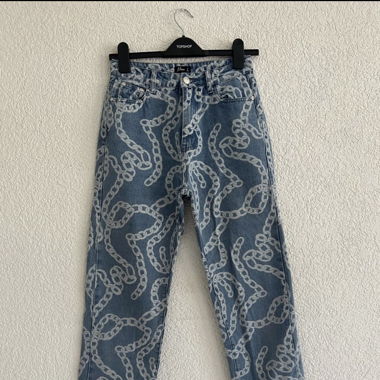 Missue Printed Jeans, Size S 36