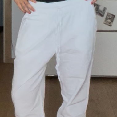 Loose White Trousers