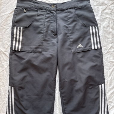 Dark Grey Vintage Adidas Capri Pants