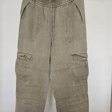 Pantalon cargo à cordon de serrage