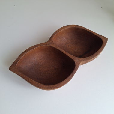 Organische Apéro-Schale aus Teak 1960