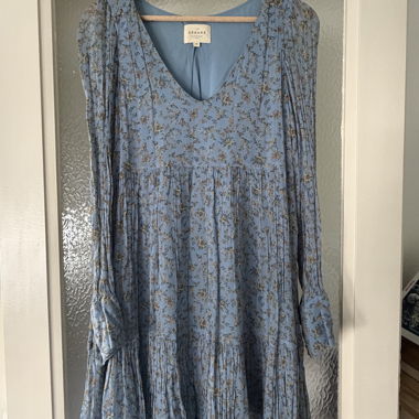 Robe fleurie Sézane bleu clair