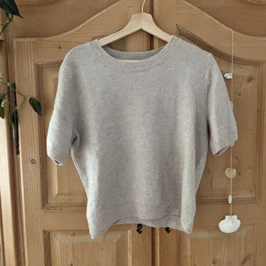 Pull tricot beige