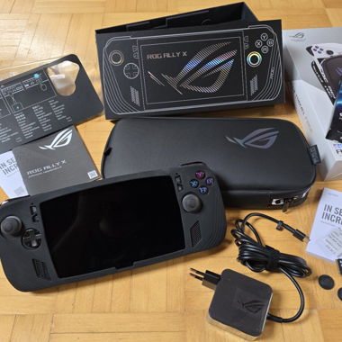 ASUS ROG Ally X with accessories