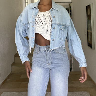 Giacca di jeans ZARA cropped