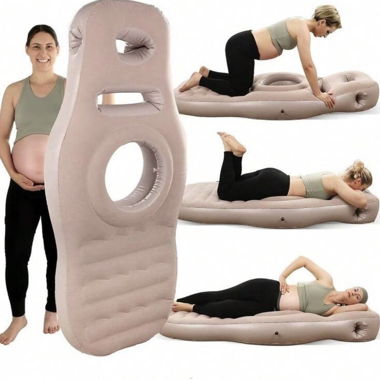Inflatable air mattress for pregnancy