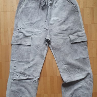 Graue Cargo-Sweatpants