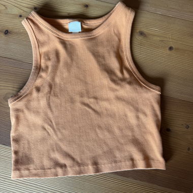 H&M Ribbed Orange Tank Top