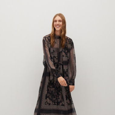 MANGO Fliessendes Print-Kleid