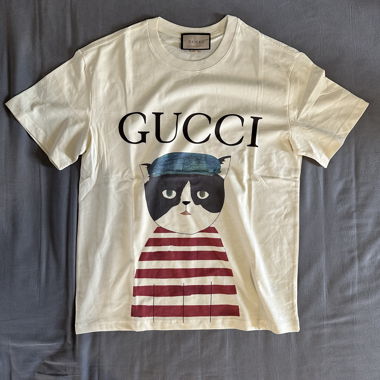 T-shirt Gucci graphique crème