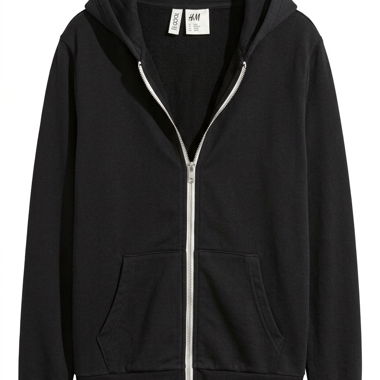 Felpa nera con cappuccio H&M taglia small