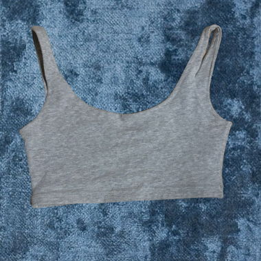 Top court / Brassière gris·e
