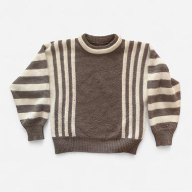 Pull en maille vintage rayé