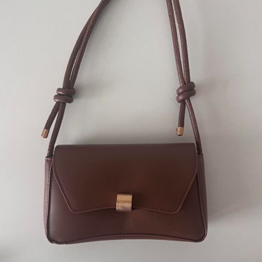 borsa in pelle marrone