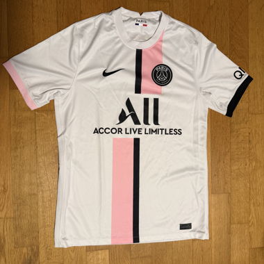 Maglia da calcio PSG Nike bianca e rosa