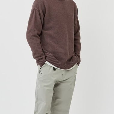 Pull marron en laine