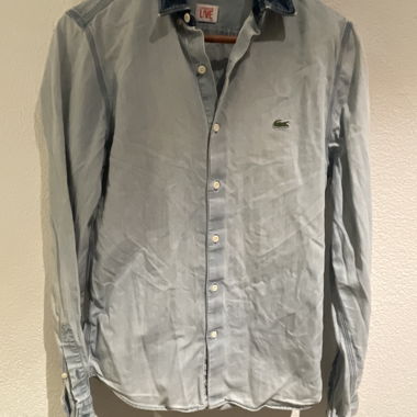 Camicia in denim Lacoste azzurro chiaro