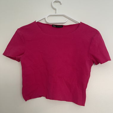 Haut court rose Zara