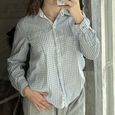 Checked Shirt blue-white