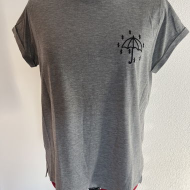 T-shirt gris avec broderie