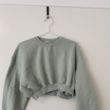 Cropped Pullover / Mint / Grün 