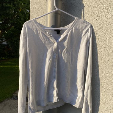 Weisse Strick-Cardigan