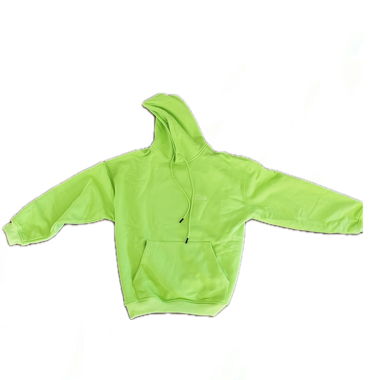 Felpa con cappuccio verde neon