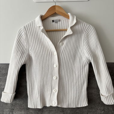 Cardigan in maglia a coste