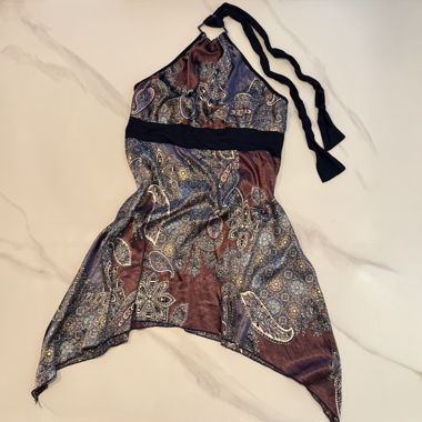 Violettes Boho-Tie-Neck-Top