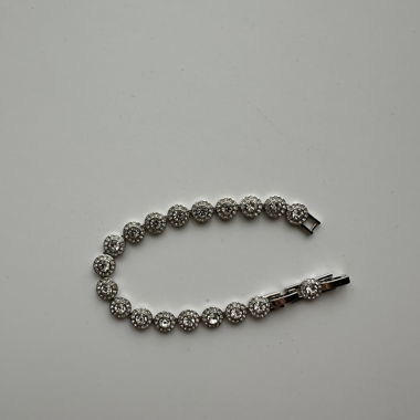 Bracciale con strass argento