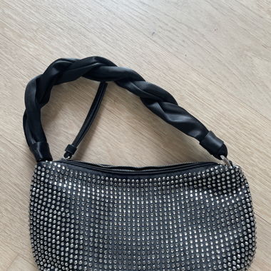 Black Glitter Bag Zara
